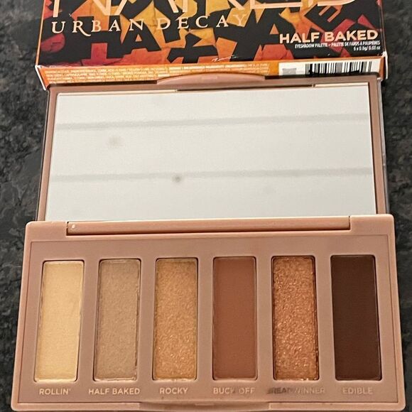 Urban Decay NAKED HALF-BAKED MINI EYESHADOW PALETTE 6 bronze-toned neutrals - Picture 2 of 7